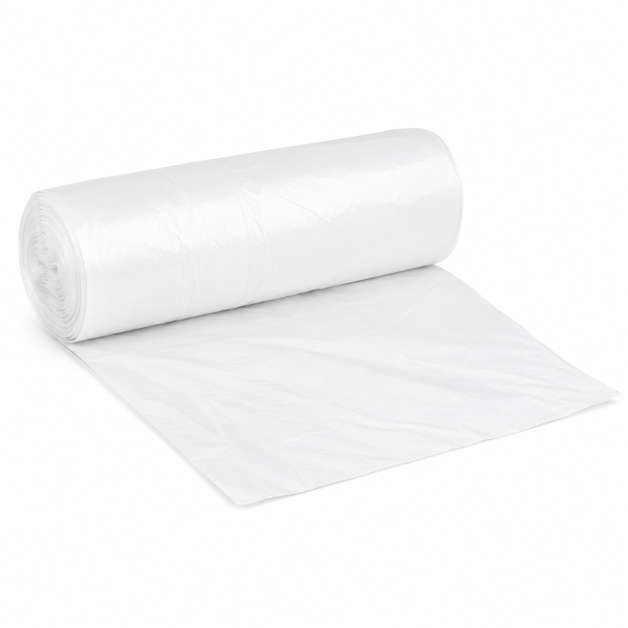 High density trash can liner 24" x 24" 8 mic. 7-10 gal. clear, 1000/case