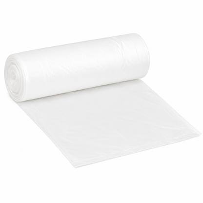 High density trash can liner 24" x 33" 6 mic. 12-16 gal. clear, 1000/case