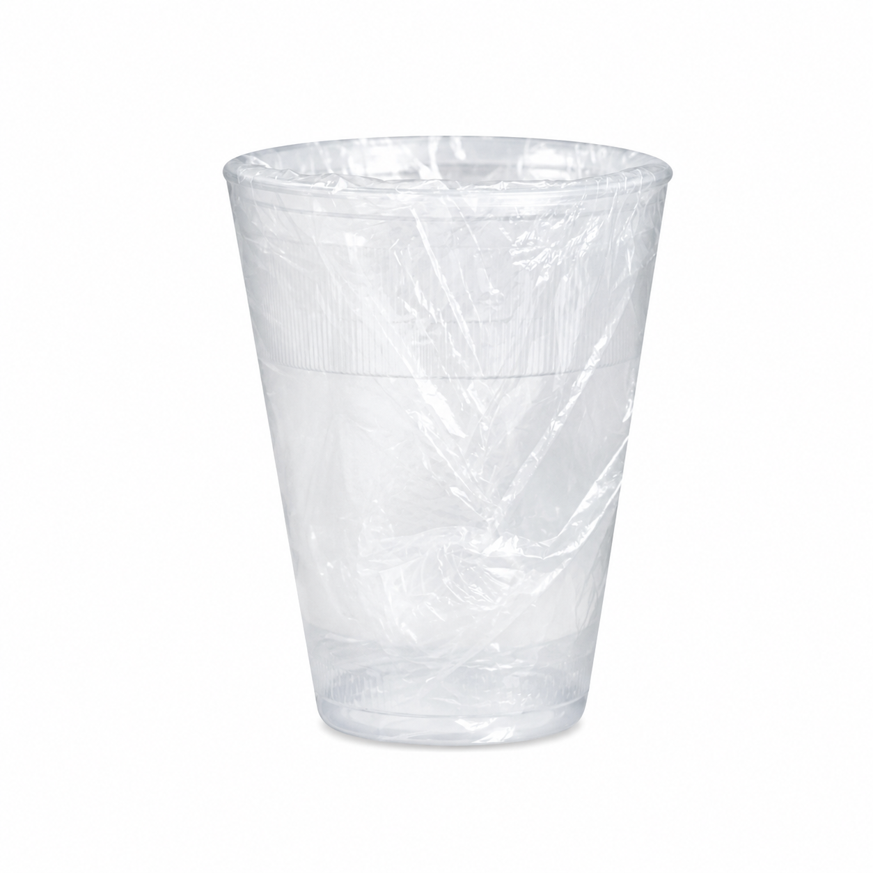 Plastic cup , individually wrapped 9 oz, clear, 1000/case
