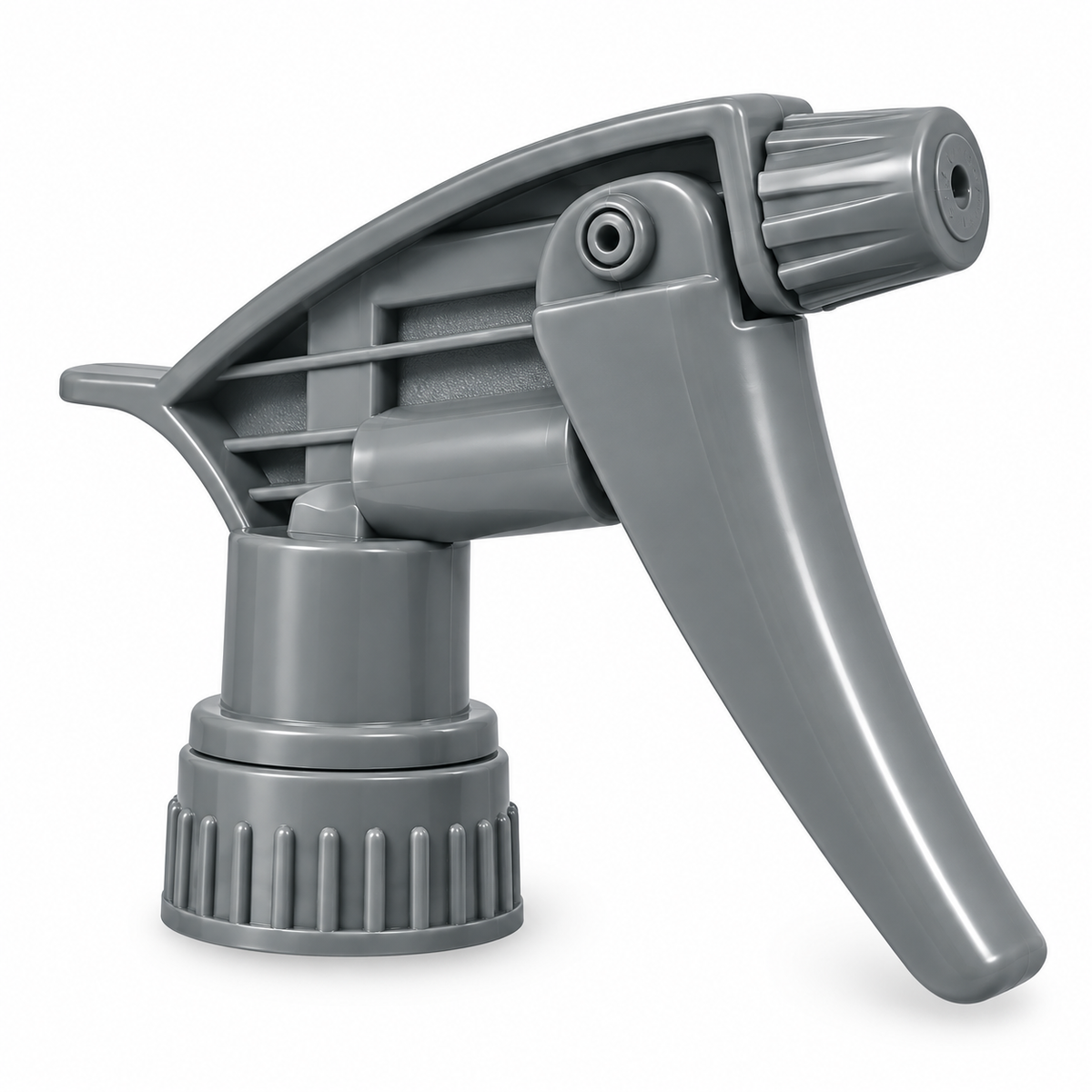 Trigger sprayer heavy duty chemical resistant, 9.5" tube for 32 oz bottle, gray