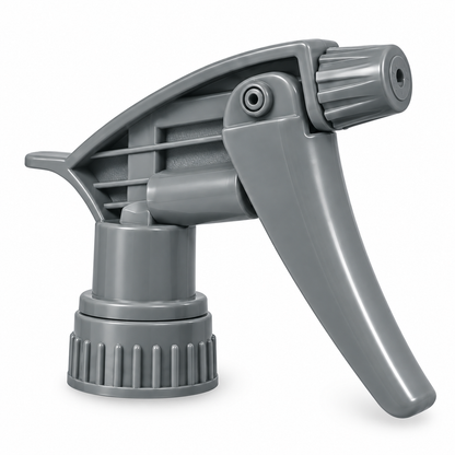 Trigger sprayer heavy duty chemical resistant, 9.5" tube for 32 oz bottle, gray