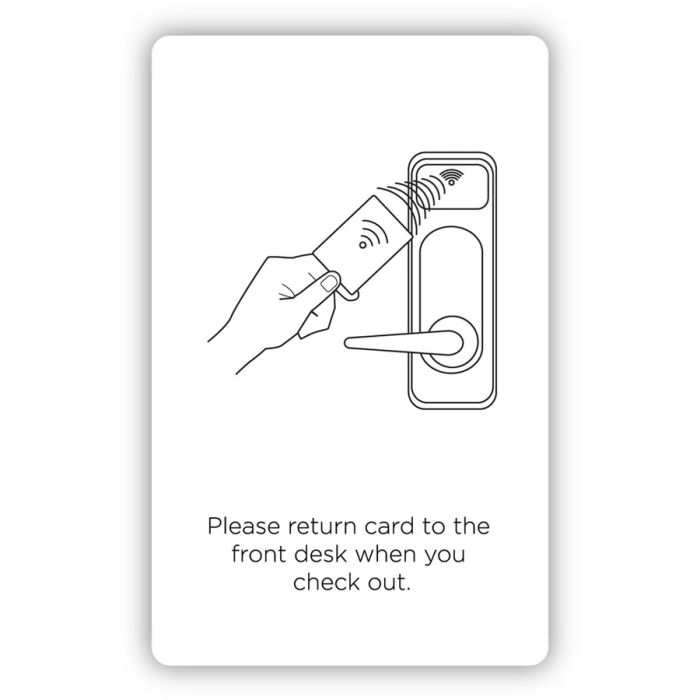 Welcome generic RFID key card, 250/case